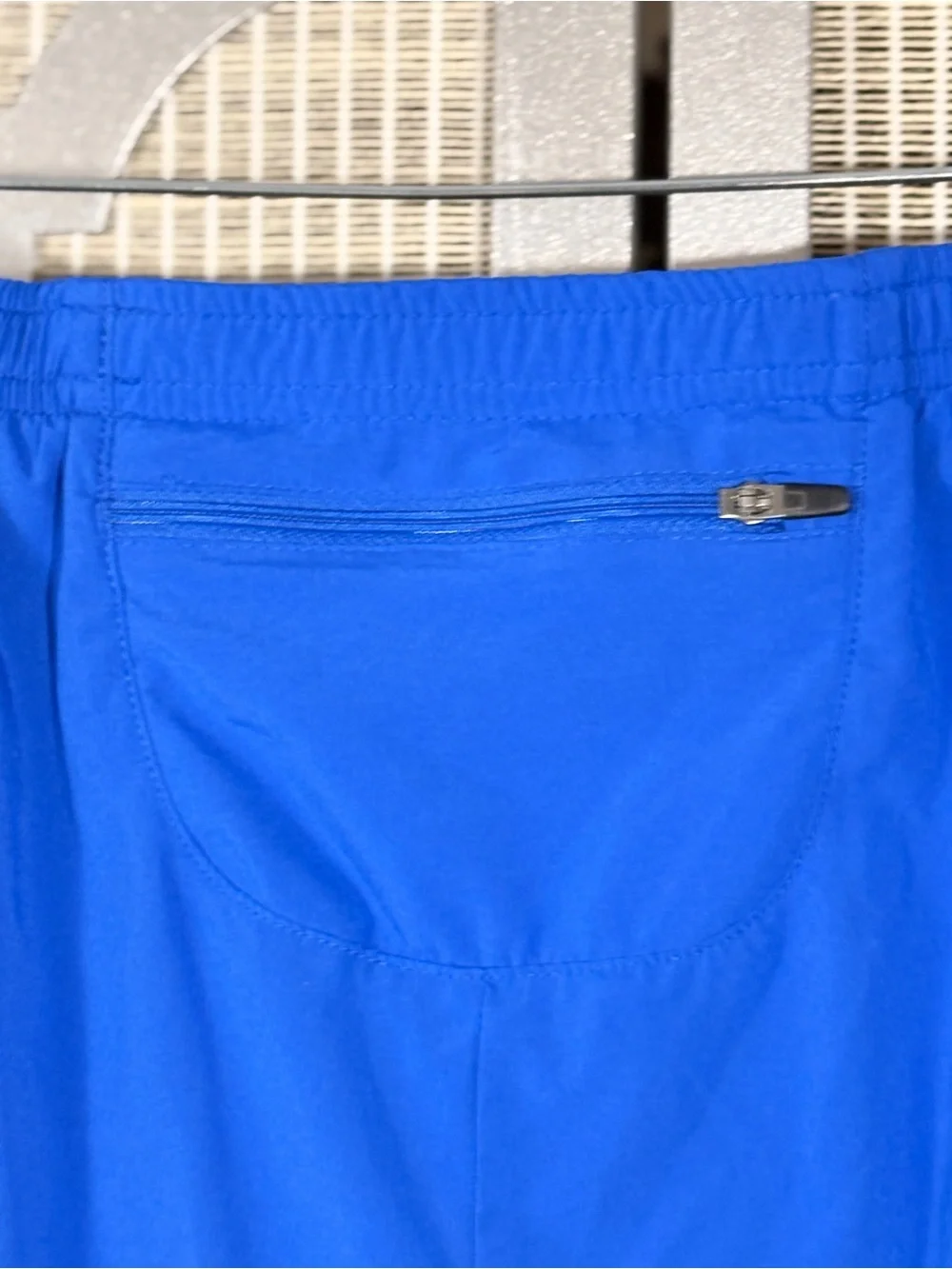 Nike Men’s Royal Blue Athletic Shorts with Gray & Navy Panels and has a snag